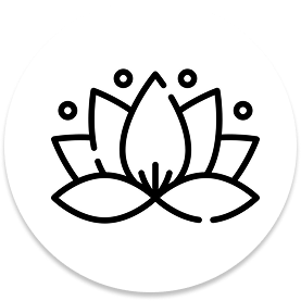 Image d’illustration : icône stylisée représentant la posture de lotus en yoga, symbole de calme, méditation et équilibre.
